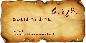 Osztián Éda névjegykártya